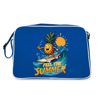 Ananas Surfer Surf Feel L’été - Sac Retro - bleu/blanc - Dos