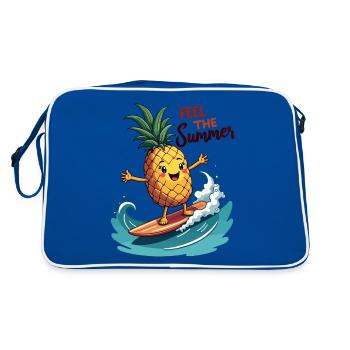 Ananas Surfer Surf Feel L’été - Sac Retro - bleu/blanc - Dos