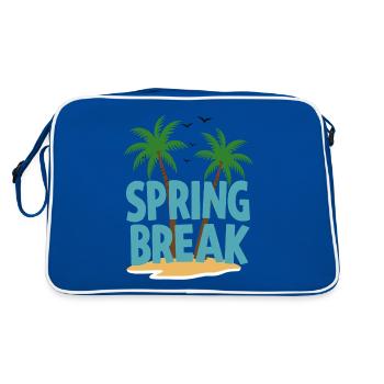 Spring Break Palm Trees Beach - Retro Bag - blue/white - Back