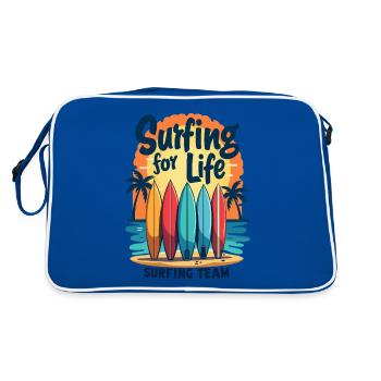 Surfing for Life Wave Boards & Beach - Retro Bag - blue/white - Back