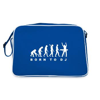 Born to DJ - Evolution - Gift - Retro Bag - blue/white - Back