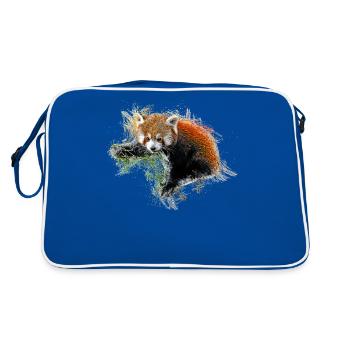 Panda rouge - Sac Retro - bleu/blanc - Dos