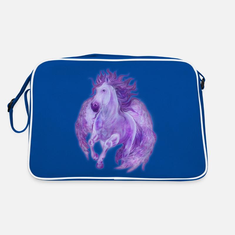 Pegasus - Retro Tasche - Blau/Weiß