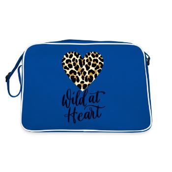 Sauvage dans l’âme. Imprimé léopard - Sac Retro - bleu/blanc - Dos