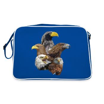 red kite - Retro Bag - blue/white - Back