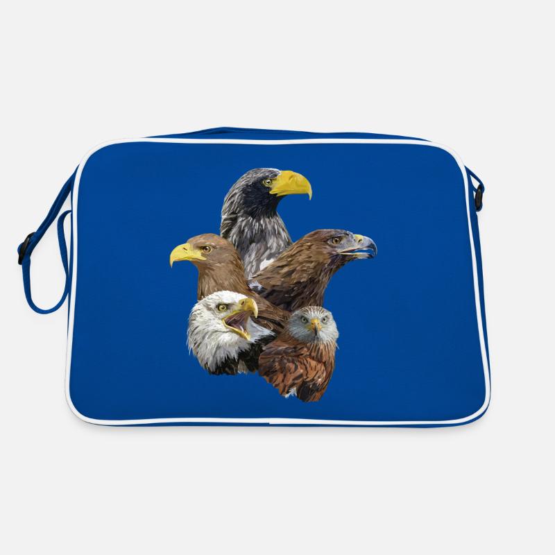 Echter Milan - Retro Tasche - Blau/Weiß