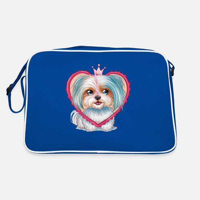 Maltese with crown and heart Retro Bag