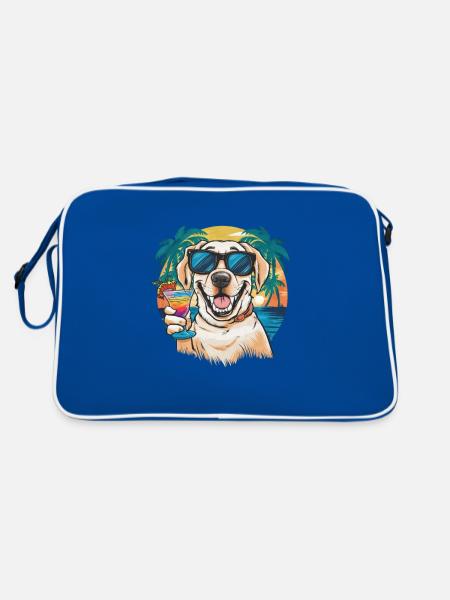 Mignon Labrador Retriever - Sac Retro - bleu/blanc - Dos