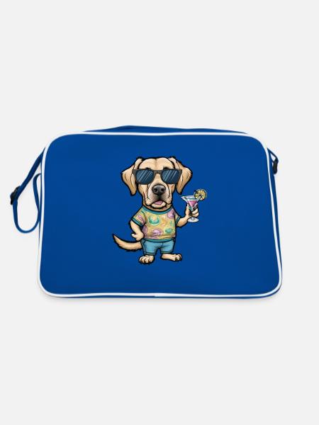 Mignon Labrador Retriever - Sac Retro - bleu/blanc - Dos