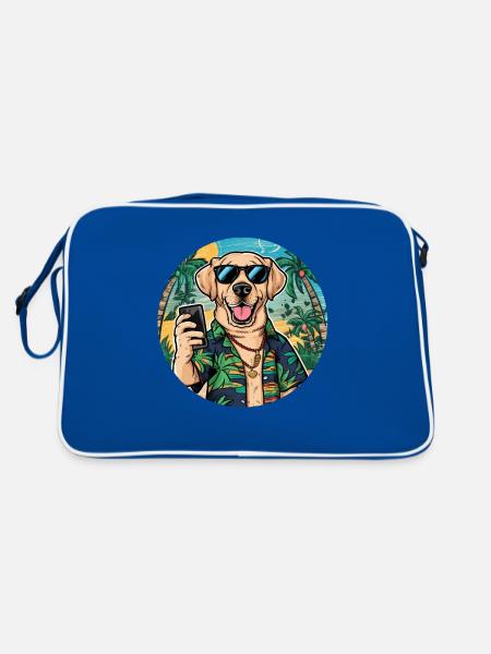 Mignon Labrador Retriever - Sac Retro - bleu/blanc - Dos