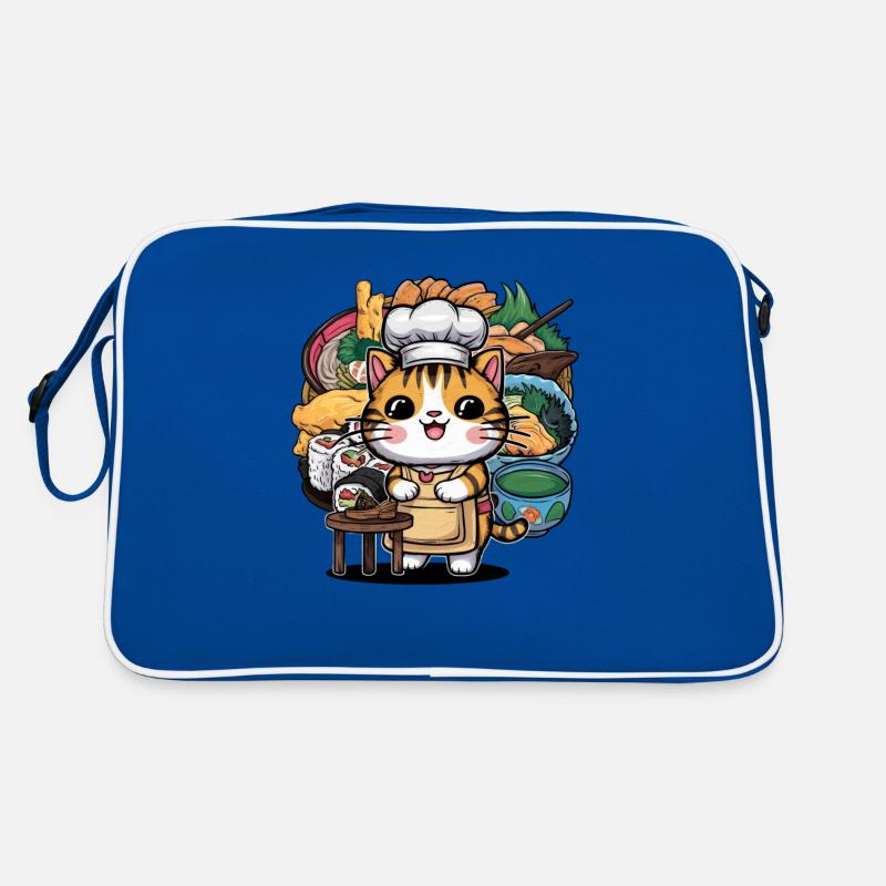 Kawaii cat as a cook Retro Bag