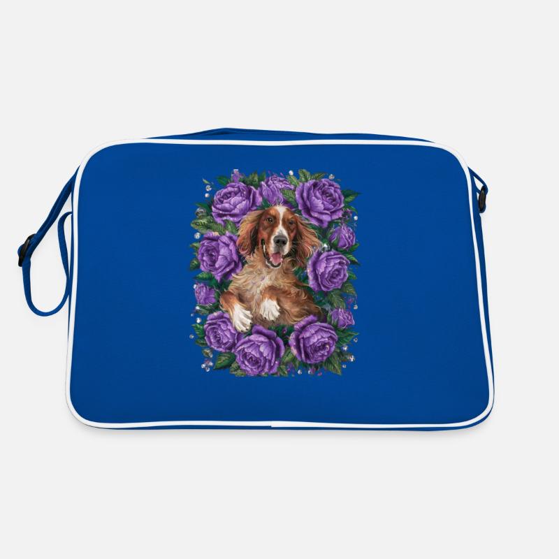 Bande dessinée Setter irlandais avec des roses Sac Retro