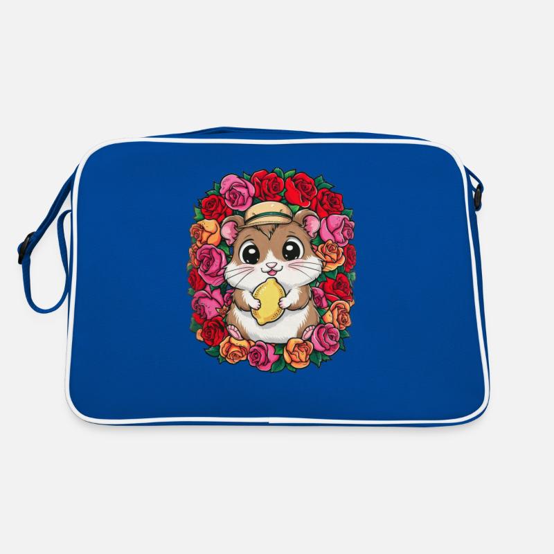 Hamster Kawaii avec des roses Sac Retro