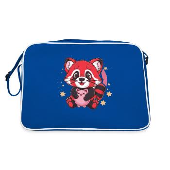 Panda Kawaii Rouge avec Tirelire - Sac Retro - bleu/blanc - Dos