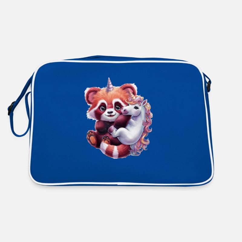 Süßer roter Kawaii Panda im Cartoon Look Retro Tasche