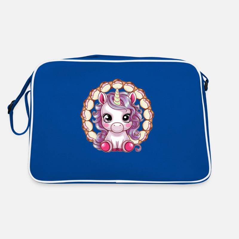 Licorne kawaii avec glace Sac Retro
