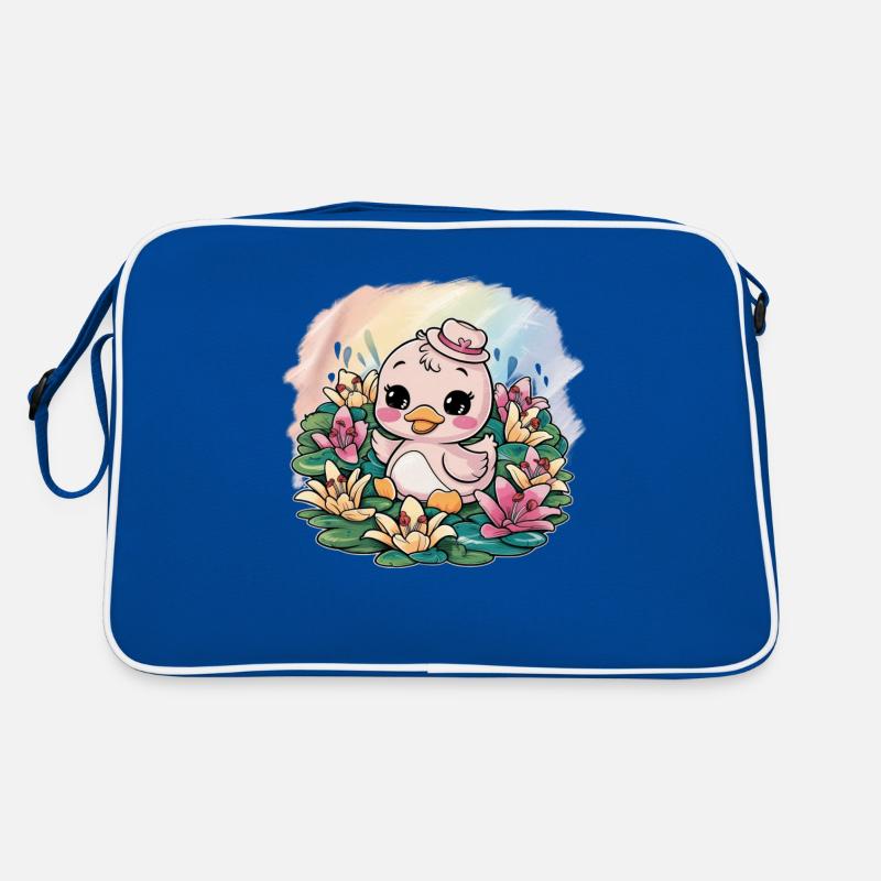 Canetons kawaii aux lys colorés Sac Retro
