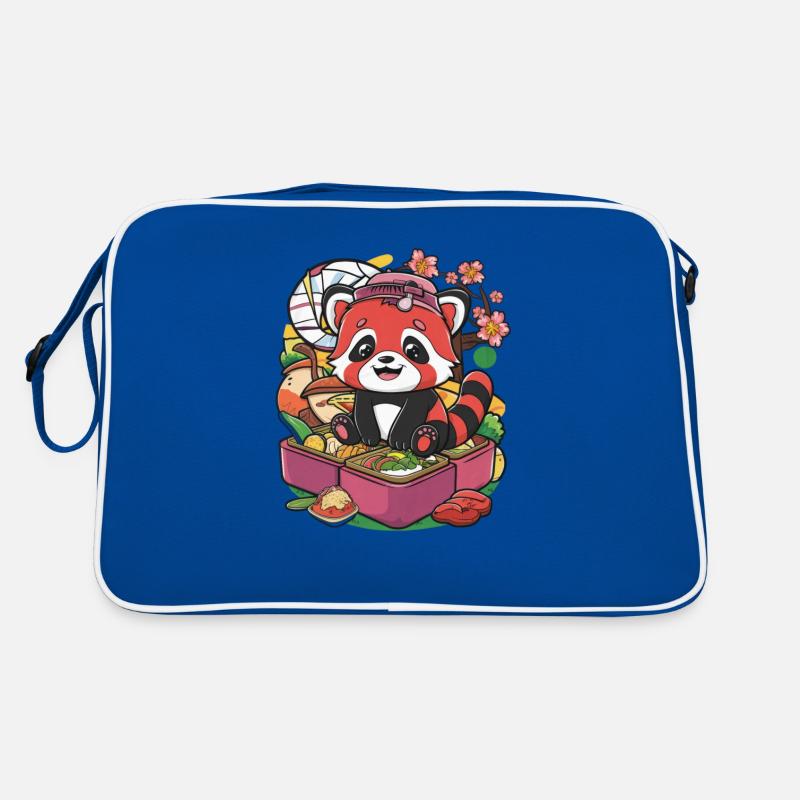 Red Kawaii Panda with Lunch Box Retro Bag
