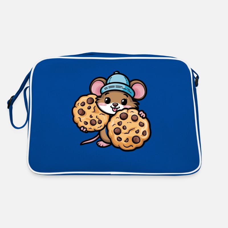 Souris kawaii avec biscuits aux pépites de chocolat Sac Retro