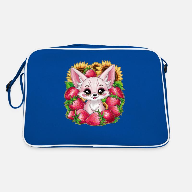 Fennec Renard du désert aux tulipes et citrons Sac Retro