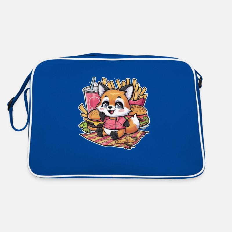 Kawaii Fuchs liebt Fast Food Retro Tasche
