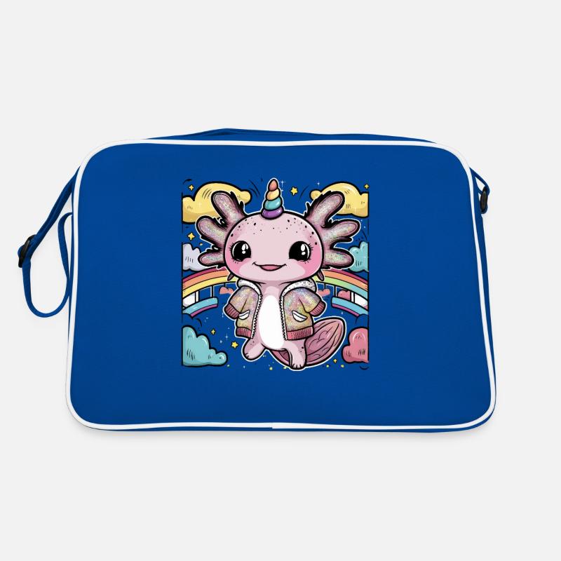 Mignon axolotl avec tenue de licorne Sac Retro