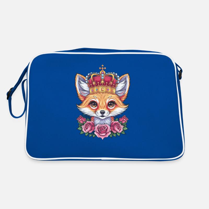 Renard du désert Fennec avec couronne et roses Sac Retro