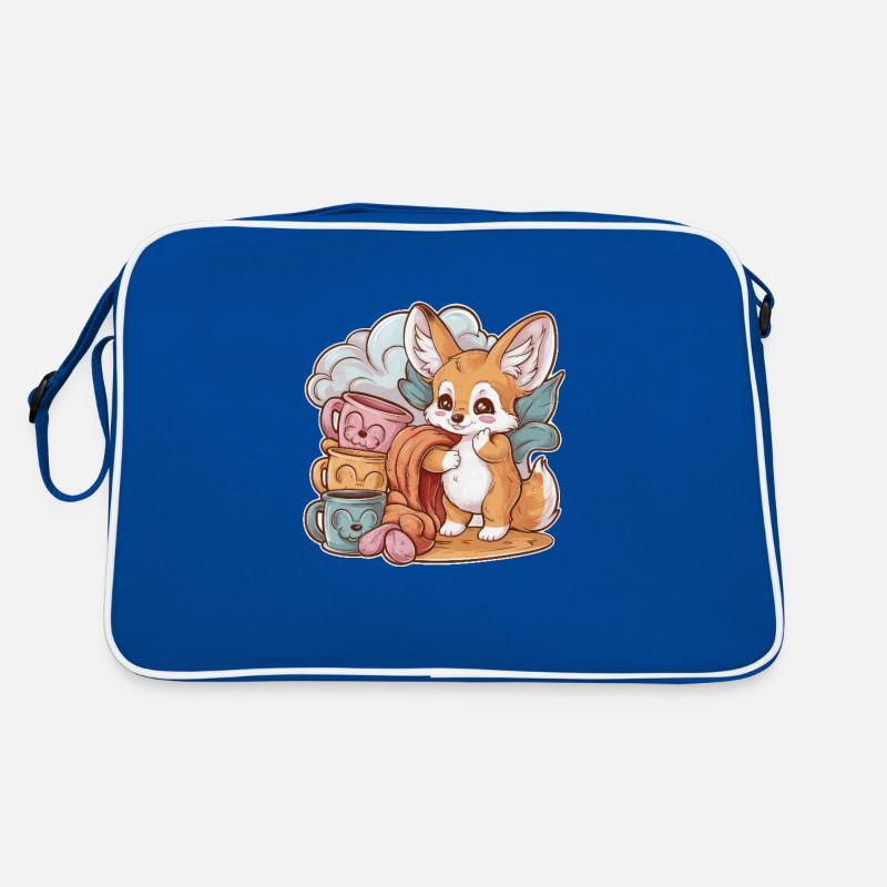 Kawaii Fennek Wüstenfuchsmit Tassen und Decke Retro Tasche