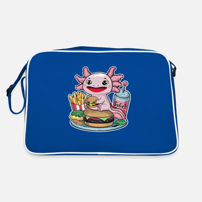 Axolotl Kawaii avec Restauration Rapide Sac Retro
