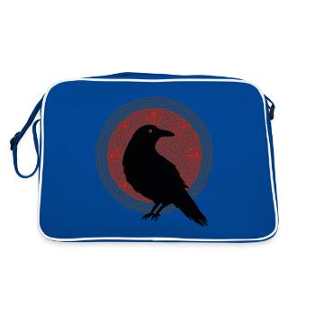 Raven Nordic Mythology Celts Gift - Retro Bag - blue/white - Back