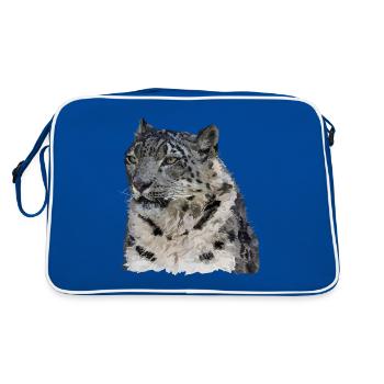 Snow leopard - Retro Bag - blue/white - Back