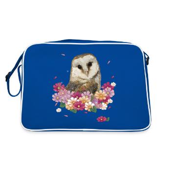 Hibou - Sac Retro - bleu/blanc - Dos