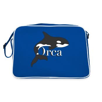 Orca Dream – Épaulard majestueux - Sac Retro - bleu/blanc - Dos
