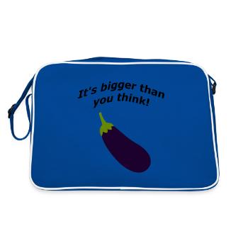 It's bigger than you think! - Retro Bag - blue/white - Back