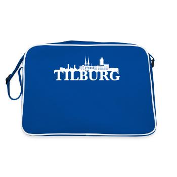 Tilburg Netherlands skyline gift idea - Retro Bag - blue/white - Back