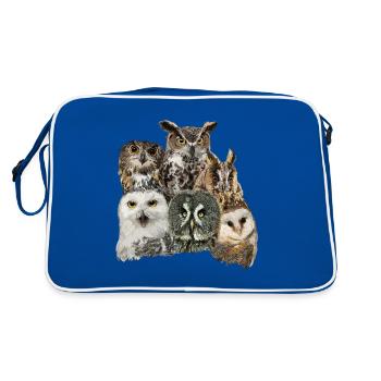 Hiboux - Sac Retro - bleu/blanc - Dos