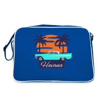 Havana Cuba la capitale des Caraïbes île - Sac Retro - bleu/blanc - Dos