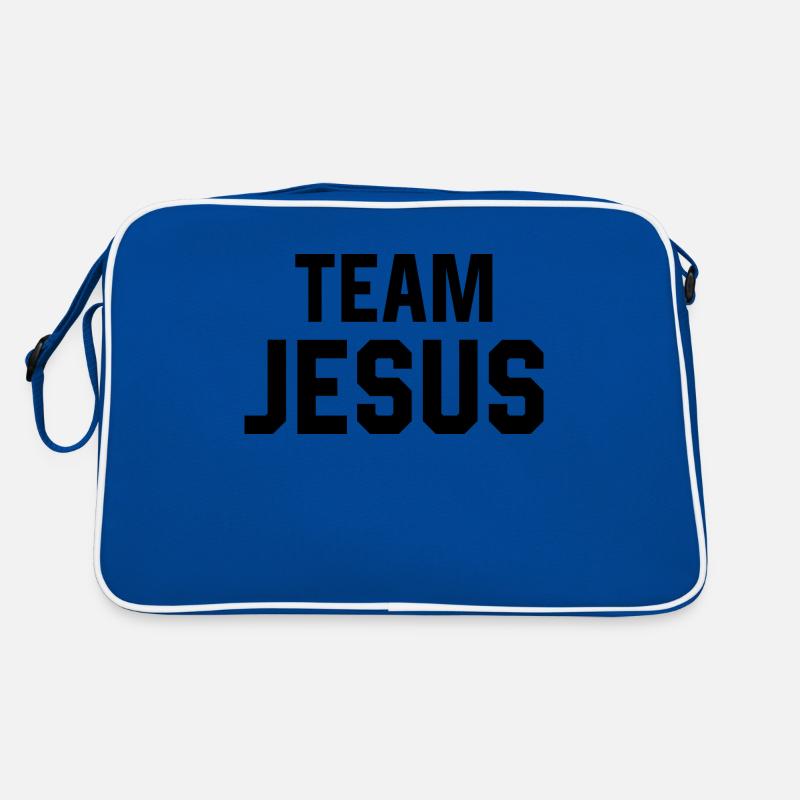 Team Jesus - Retro Tasche - Blau/Weiß