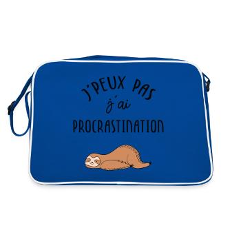 J'peux pas J'ai procrastination - Sac Retro - bleu/blanc - Dos