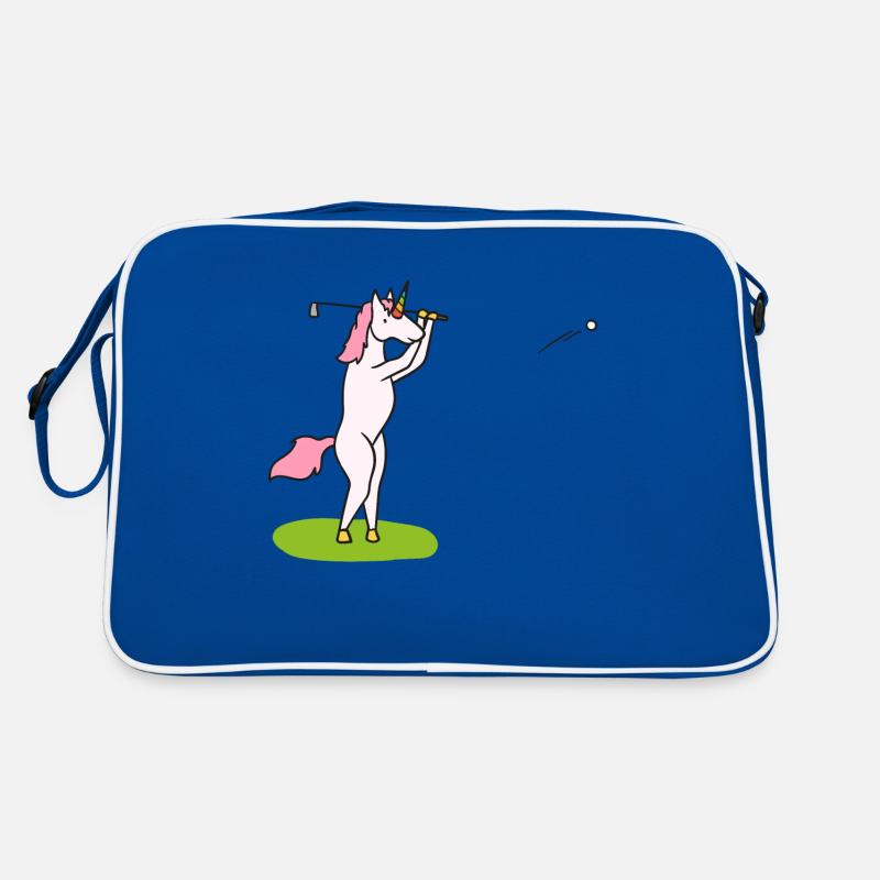 Golfendes Einhorn / Einhorn Golf Retro Tasche