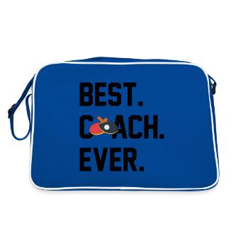 BESTER TRAINER PING PONG - Retro Tasche - Blau/Weiß - Hinten