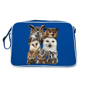 Rapaces nocturnes - Sac Retro - bleu/blanc - Dos