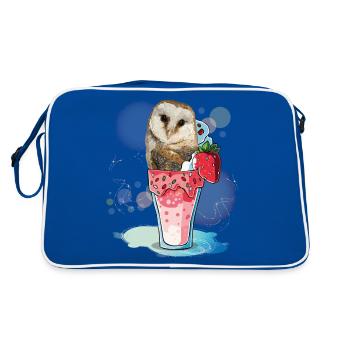 Hibou - Sac Retro - bleu/blanc - Dos