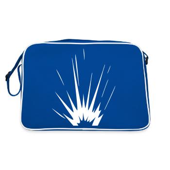 Explosion (Vectorgraphic) - Retro Tasche - Blau/Weiß - Hinten