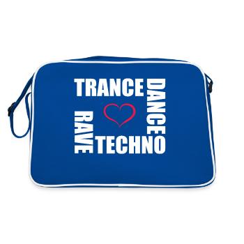 techno dance trance rave - Sac Retro - bleu/blanc - Dos