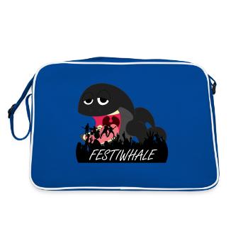 Festival Concert Whale Band Event Music - Sac Retro - bleu/blanc - Dos
