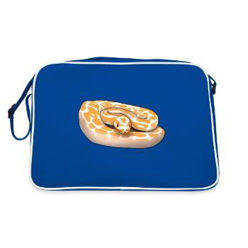 Lavender Albino Ball Python (Python regius) Schla - Sac Retro - bleu/blanc - Dos