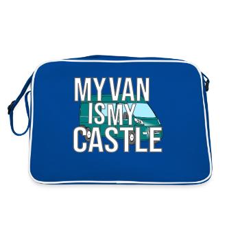 My Van Is My Castle - Sac Retro - bleu/blanc - Dos