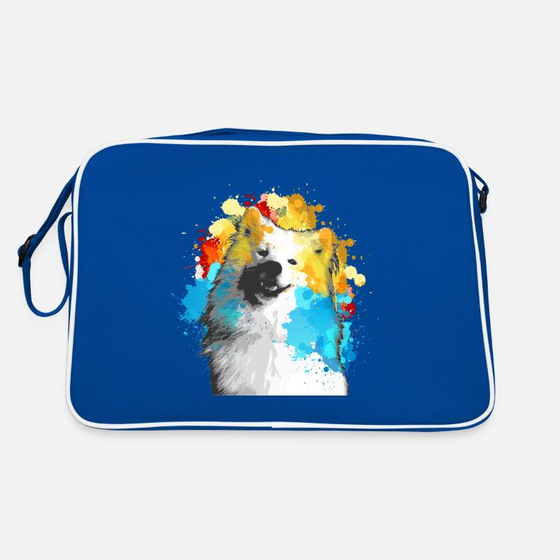 Aquarelle Samoyède multicolore Sac Retro
