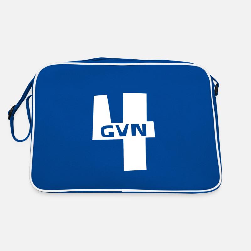 Christliches Design 4GVN - Retro Tasche - Blau/Weiß